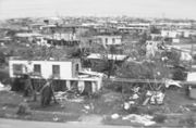 Wrecked houses after the cyclone